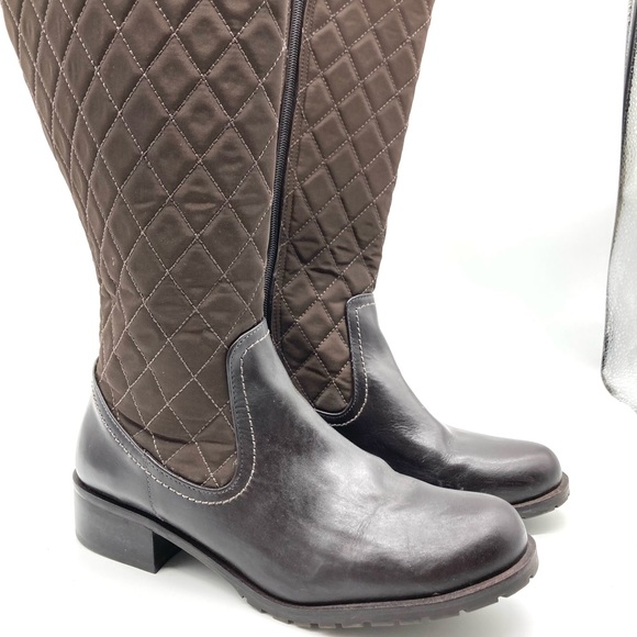 Talbots Brown Tamera Quilted Riding Boots - Picture 5 of 15